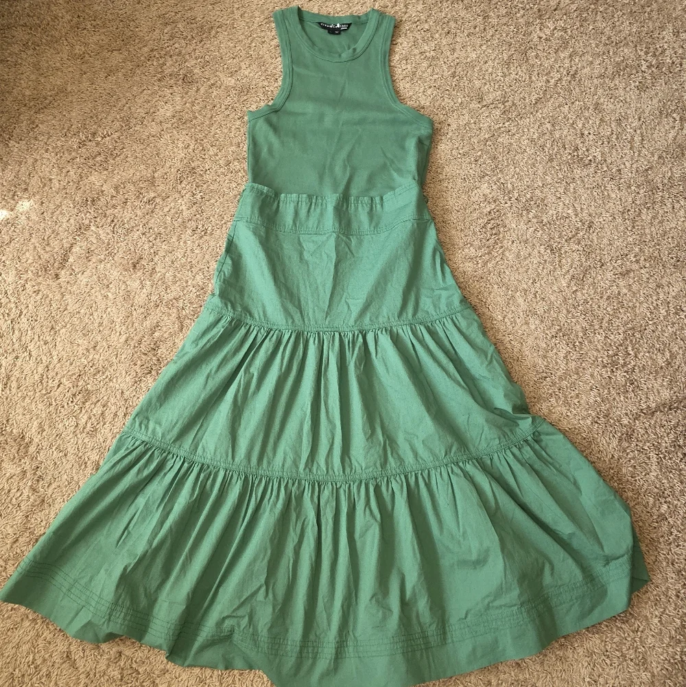 Veronica Beard Austyn Midi Mixed Media Dress- Size Medium - Picture 6 of 13